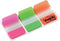 Post-it® Index Strong, Roze, Groen, Oranje, 25.4 x 38 mm, 22 Tabs/Kleur/Dispenser