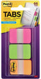 Post-it® Index Strong, Roze, Groen, Oranje, 25.4 x 38 mm, 22 Tabs/Kleur/Dispenser