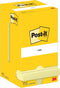 Post-It Notes | 100 vel | ft 76 x 76 mm | geel | pak van 12 blokken