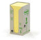 Post-it® Notes, Gerecycleerd, Toren, Geel, 76 x 76 mm, 16 Blokken, Non X-Wrapped, 100 Blaadjes/Blok