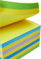 Post-it® Notes, Kubus, Neon Blauw/Groen, 76 x 76 mm, 450 Blaadjes/Kubus