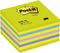 Post-it® Notes, Kubus, Neon Blauw/Groen, 76 x 76 mm, 450 Blaadjes/Kubus