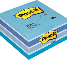 Post-it® Notes, Kubus, Pastelblauw, 76 x 76 mm, 450 Blaadjes/Kubus
