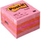 Post-it® Notes, Mini Kubus, Neon Roze, Oranje, Ultra Roze, 51 x 51 mm, 400 Blaadjes/Kubus