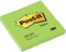 Post-it® Notes, Neon Groen, 76 x 76 mm, Individueel Verpakt, 100 Blaadjes/Blok
