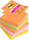 Post-it® Super Sticky Color Z-Notes, Bangkok color collection, 76 mm x 76 mm, 6 pads, 90 sheets