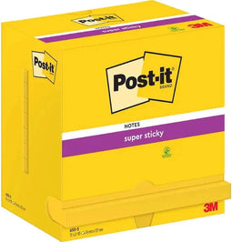 Post-it Super Sticky notes | 90 vel | ft 76 x 127 mm | pak van 12 blokken | neongeel