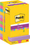 Post-It Super Sticky Notes | 90 vel | ft 76 x 76 mm | assorti | pak van 12 blokken