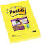 Post-it® Super Sticky Notes, Geel, Gelijnd, 102mm x 152 mm, 1 blok, Individueel Verpakt, 75 Blaadjes/Blok