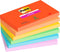 Post-it® Super Sticky Notes, Kleurenset Bora Bora, poppy-neon groen-aquawave, 76 x 127 mm, 6 blokken
