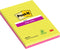 Post-it® Super Sticky Notes, Limoen,Fuchsia, Gelijnd, 125mm x 200 mm, 2 Blokken, 45 Blaadjes/Blok