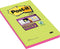 Post-it® Super Sticky Notes, Limoen,Fuchsia, Gelijnd, 125mm x 200 mm, 2 Blokken, 45 Blaadjes/Blok