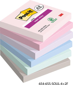 Post-it - ® Super Sticky Notes Soul 4+2 gratis