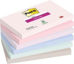 Post-it Super Sticky notes Soulful | 90 vel | ft 76 x 127 mm | geassorteerde kleuren | pak van 6 blokken