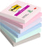 Post-it Super Sticky notes Soulful | 90 vel | ft 76 x 76 mm | geassorteerde kleuren | pak van 6 blokken
