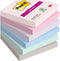Post-it Super Sticky notes Soulful | 90 vel | ft 76 x 76 mm | geassorteerde kleuren | pak van 6 blokken