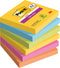 Post-it Super Sticky - Super Sticky notes Carnival | 90 vel | ft 76 x 76 mm | 4 + 2 GRATIS