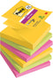 Post-it Super Sticky Z-notes Carnival, 90 vel, ft 76 x 76 mm, 4 + 2 GRATIS