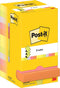 Post-it Z-notes, 100 vel, ft 76 x 76 mm, pak van 12 blokken, assorti neonkleuren