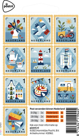 PostNL - Postzegels waarde 1 - Postzegel 1 Nederland (10st)