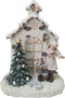 Kerstversiering DKD Home Decor Hars Huis (16,5 x 9 x 21 cm) (2 Stuks)