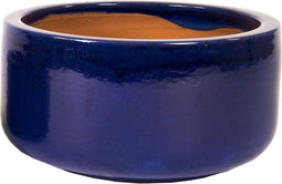 Pot bowl Glazed d38h20 blauw