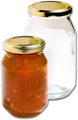 Pot - glas - rond - met deksel - 500ml - transparant - 50 stuks