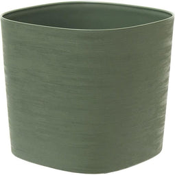 Pot met waterreserve - GARDEN ID Respect - Groengroen 25 x 25 cm - 100% huishoudelijk afval - 100% recyclebaar - Gestructureerd oppervlak.
