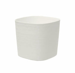 Pot met waterreserve - GARDEN ID Respect - Wit 30 x 30 cm - 100% huishoudelijk afval - 100% recyclebaar - Gestructureerd oppervlak.