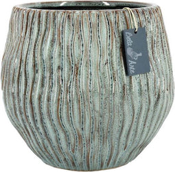 Pot zulte d10h8.5 cm blauw