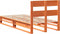 vidaXL - Bedframe - zonder - matras - massief - grenenhout - wasbruin - 100x200 - cm