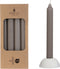 Potlood kaarsen set 4 stuks dia. 2.2 x H 20 cm grijs