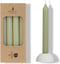 Potlood kaarsen set 4 stuks dia. 2.2 x H 20 cm groen
