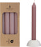 Potlood kaarsen set 4 stuks dia. 2.2 x H 20 cm mauve rose
