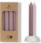 Potlood kaarsen set 4 stuks dia. 2.2 x H 20 cm mauve rose