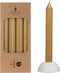 Potlood kaarsen set 4 stuks dia. 2.2 x H 20 cm metallic goud
