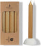 Potlood kaarsen set 4 stuks dia. 2.2 x H 20 cm metallic goud