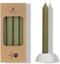 Potlood kaarsen set 4 stuks dia. 2.2 x H 20 cm mos groen