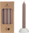 Potlood kaarsen set 4 stuks dia. 2.2 x H 20 cm taupe