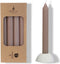 Potlood kaarsen set 4 stuks dia. 2.2 x H 20 cm taupe