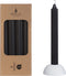 Potlood kaarsen set 4 stuks dia. 2.2 x H 20 cm zwart