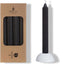Potlood kaarsen set 4 stuks dia. 2.2 x H 20 cm zwart