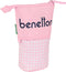 Potloodetui Benetton Vichy Roze (8 x 19 x 6 cm)