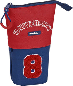 Potloodetui Safta University Rood Marineblauw (8 x 19 x 6 cm)