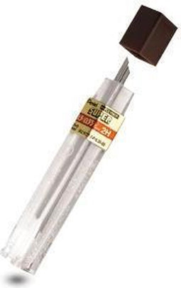 Potloodstift Pentel 0.3mm zwart per koker 2H