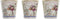 Pottenset DKD Home Decor Roze Gouden PVC (38 x 13 x 14 cm) (3 Onderdelen)