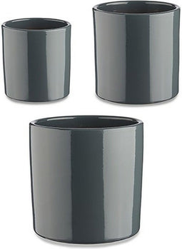 Pottenset Ø 14 cm Ø 22 cm Ø 17 cm Cilinder 3 Onderdelen Antraciet