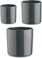 Pottenset Ø 14 cm Ø 22 cm Ø 17 cm Cilinder 3 Onderdelen Antraciet