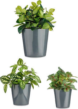 Pottenset Ø 14 cm Ø 22 cm Ø 17 cm Cónica 3 Onderdelen Antraciet