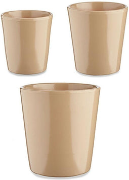 Pottenset Ø 14 cm Ø 22 cm Ø 17 cm Cónica 3 Onderdelen Beige